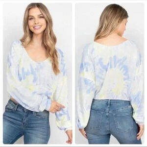BNWT Tie-Dye Long Sleeve Crop Top